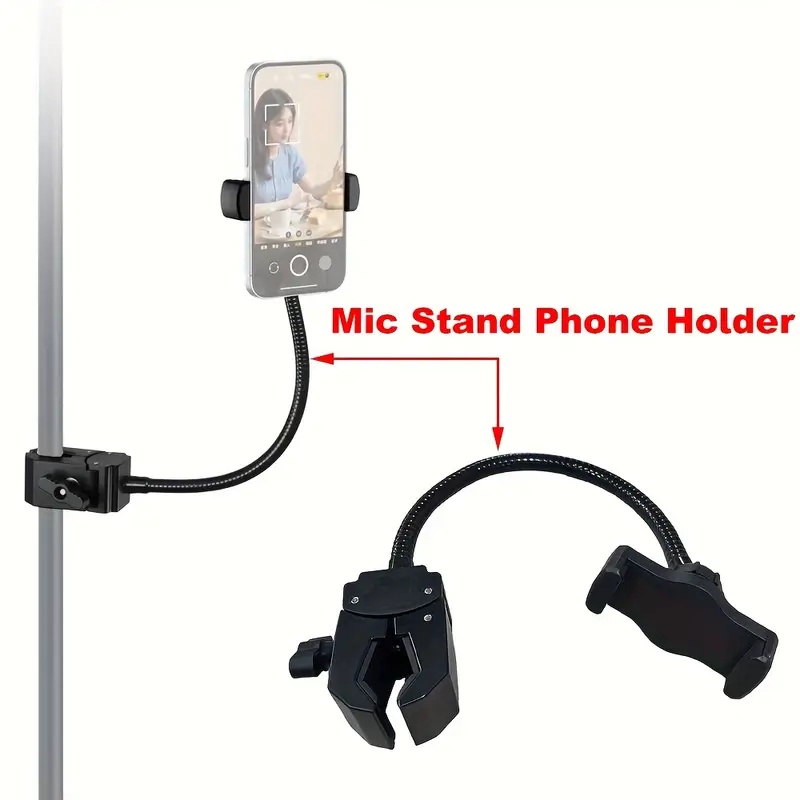 Mobile Tech Accessories - Penyangga Mikrofon Fleksibel yang Dapat Disesuaikan