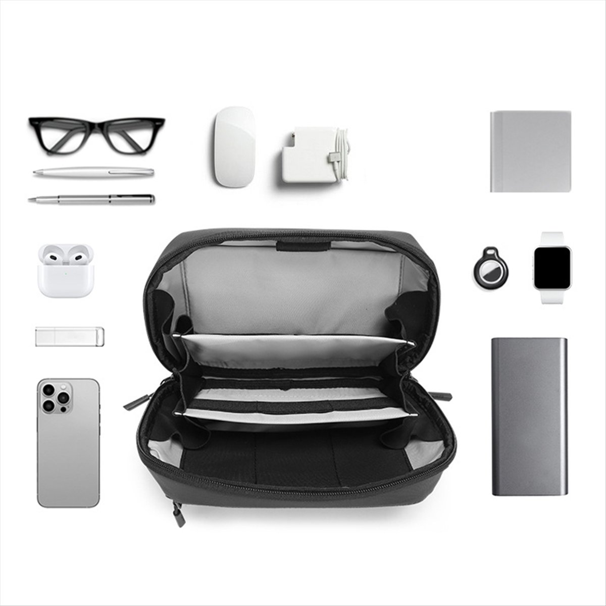 ☶ ❈ ＊ ♥ AC1579-Tas Teknologi T - Tech Accessories Storage ulasan dan harga
